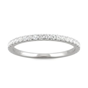 0.39 CTW   Round Moissanite Band in 14K White Gold