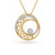 Radial Gold and Diamond Pendant
