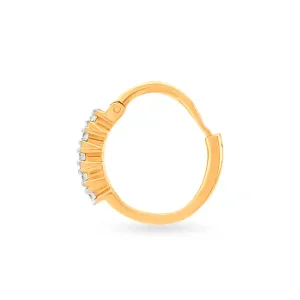 Dazzling Diamond And Gold Nose Pin