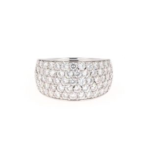 2.97 CTW   Round Near-Colorless Moissanite Pave Band in Sterling Silver