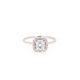 0.66 CTW   Cushion Near-Colorless Moissanite Halo Engagement Ring in 14K White Gold