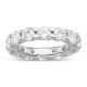 4.62 CTW   Round Moissanite Eternity Band in 14K White Gold