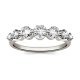 0.87 CTW   Round Moissanite Seven Stone Ring in 14K White Gold