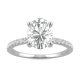 2.34 CTW   Oval Moissanite Basket Ring in 14K White Gold