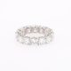 8.50 CTW   Cushion Near-Colorless Moissanite Eternity Ring in 14K White Gold