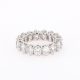 9.00 CTW   Oval Near-Colorless Moissanite Eternity Ring in 14K White Gold