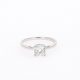 1.10 CTW   Cushion Moissanite Four Prong Solitaire Engagement Ring in Sterling Silver