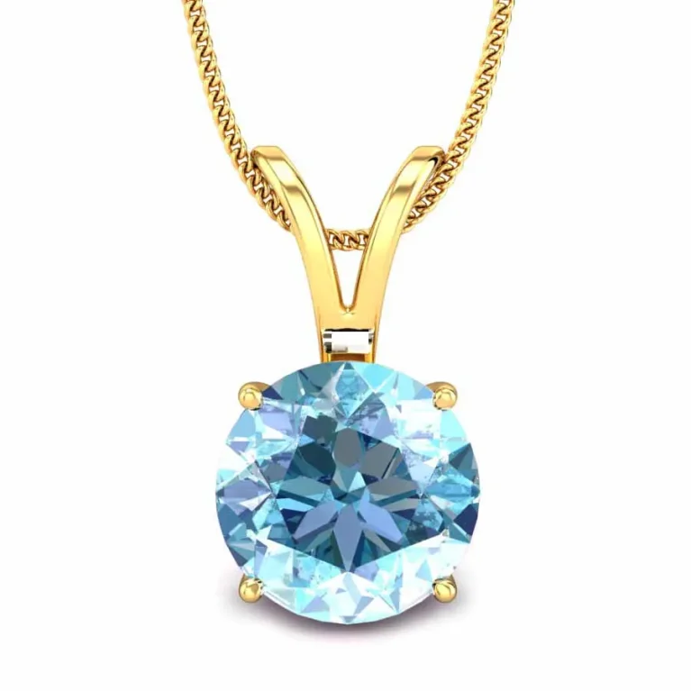 V loop Aquamarine Pendant