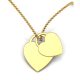 18K Yellow Gold Heart Shaped Pendants